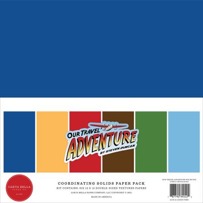 Carta Bella Our Travel Adventure Cardstock - Solids Kit